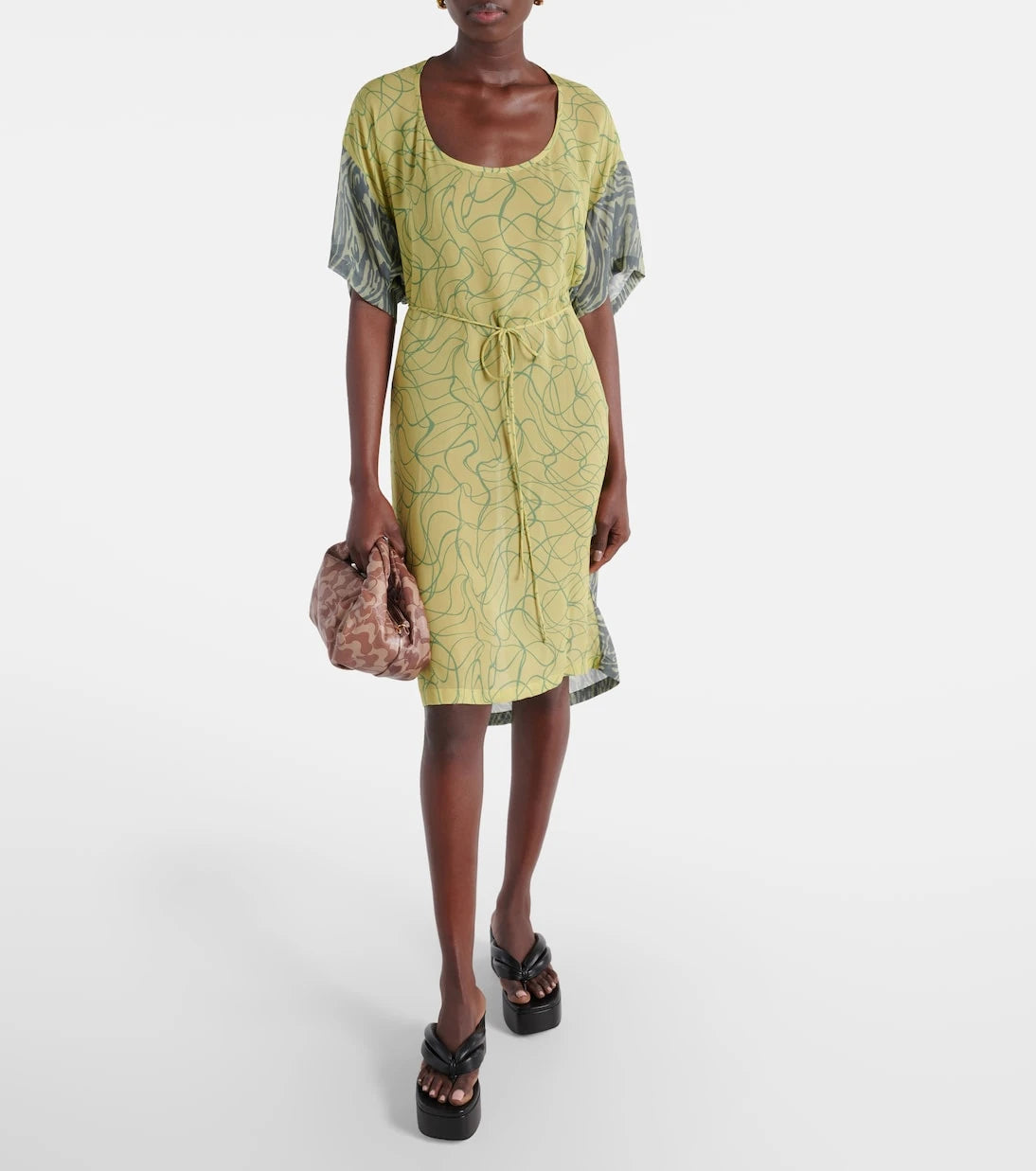 Dries Van Noten - Printed georgette minidress