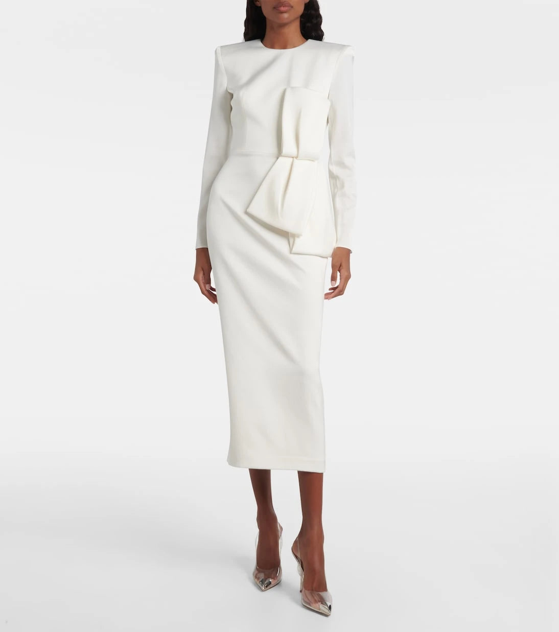 Alex Perry - Bow-detail crêpe satin gown