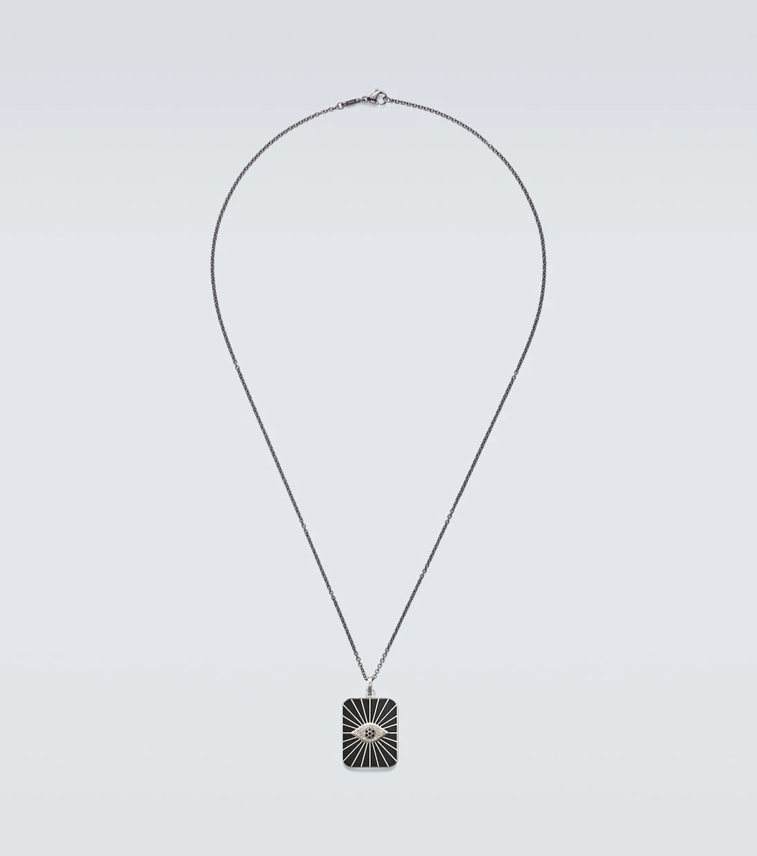 Ileana Makri - Evil Eye sterling silver pendant necklace with diamonds