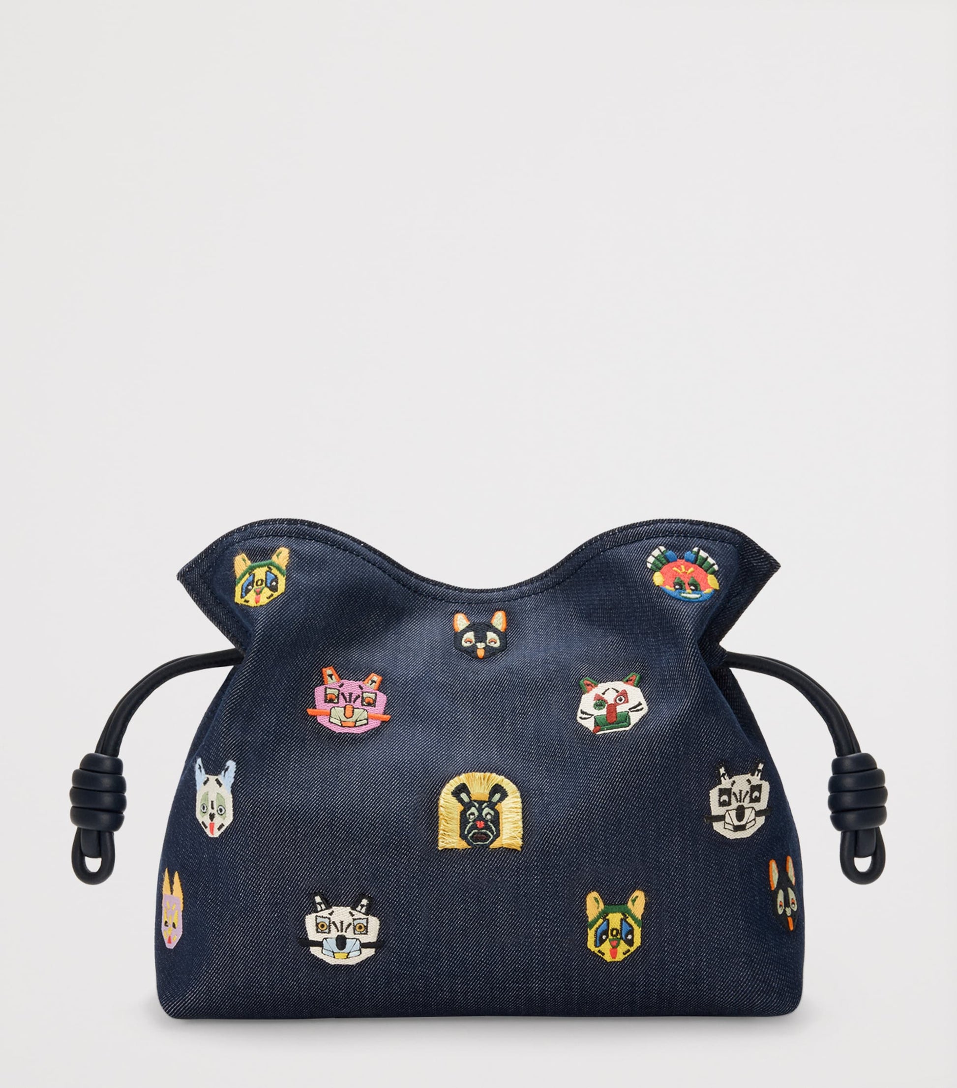 LOEWE x Louis Wain Medium Denim Flamenco Purse