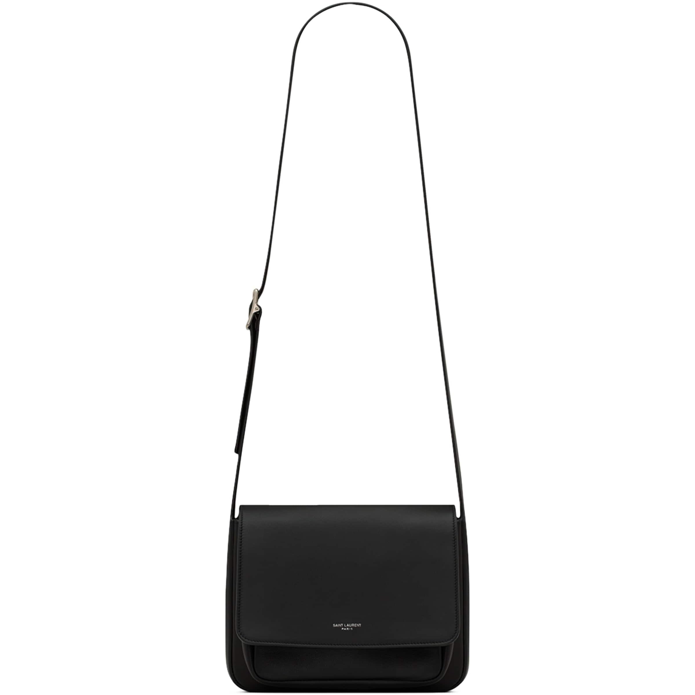 Small Leather Logo Messenger Bag