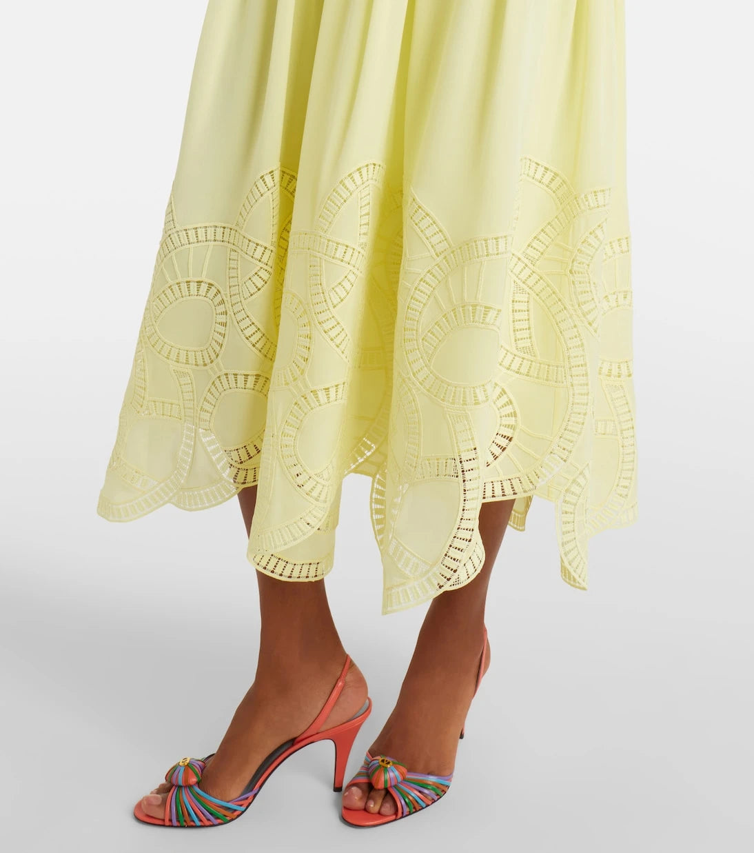 Elie Saab - Halterneck silk-blend midi dress