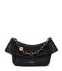 LOEWE Black x Paula's Ibiza Medium Raffia Ola Shoulder Bag