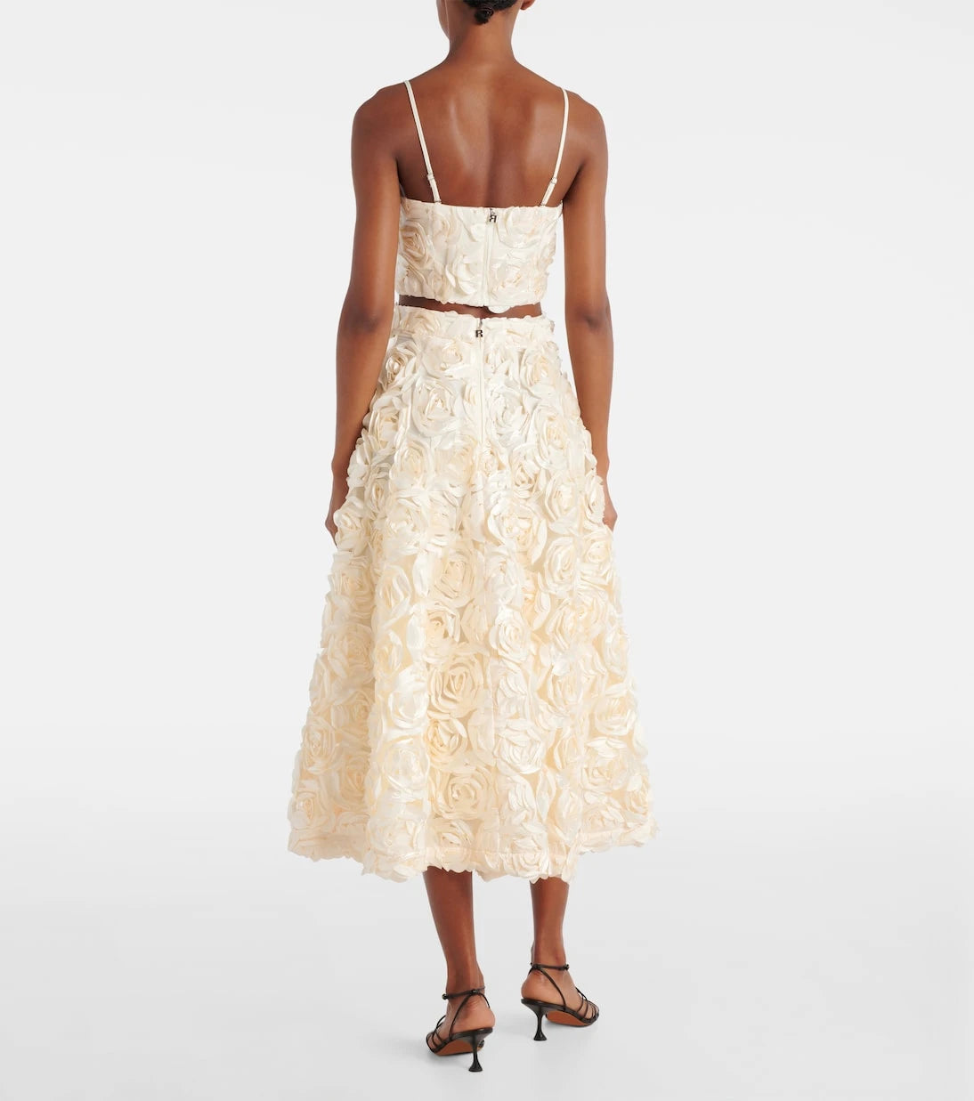 Rotate - Floral-appliqué crop top