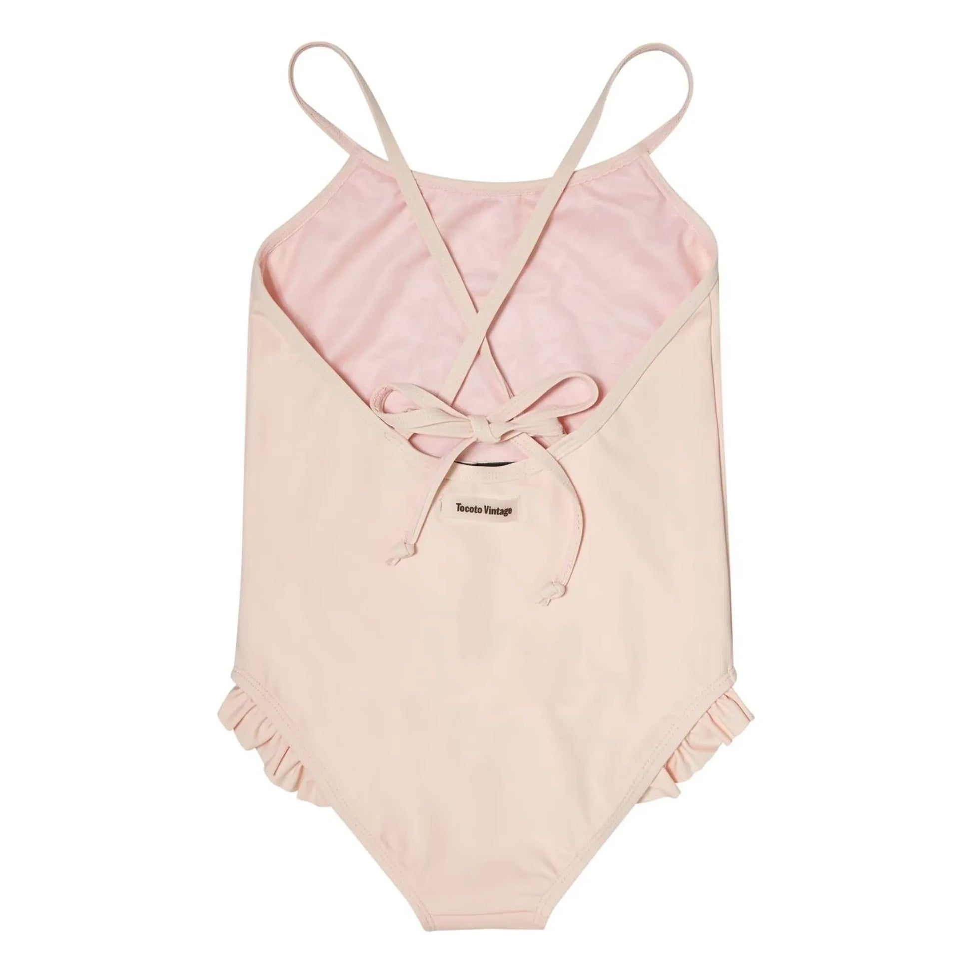 Tocoto Vintage - Cherry Swimsuit | Pale Pink