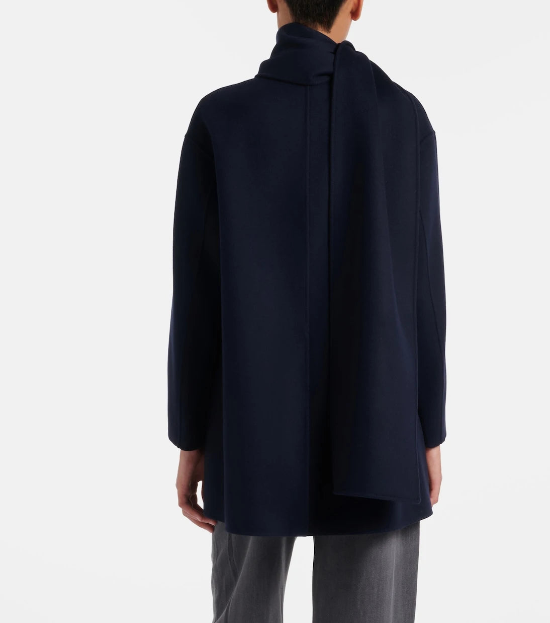 'S Max Mara - Scarf-detail virgin wool coat