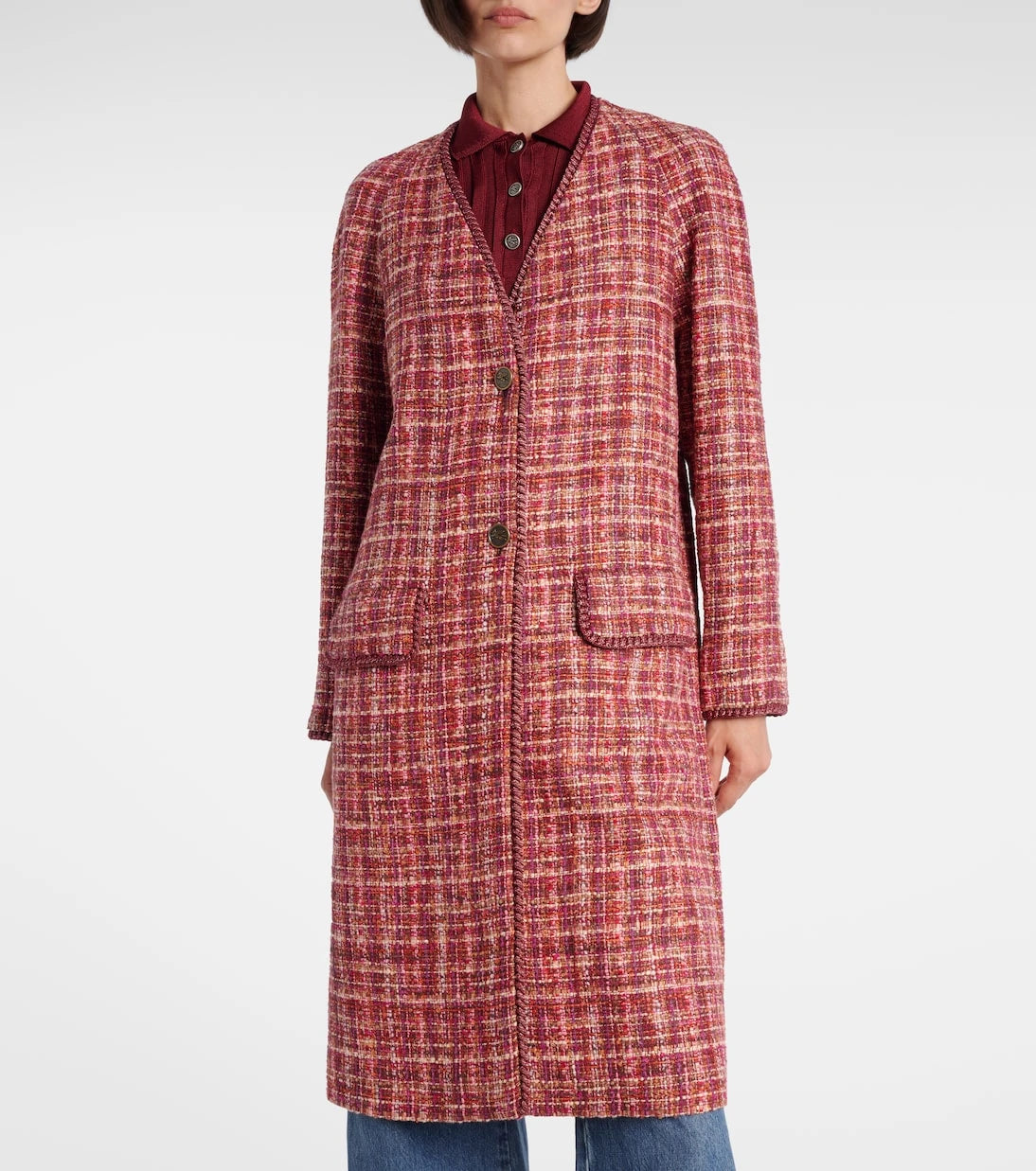 Etro - Checked cotton and wool-blend coat