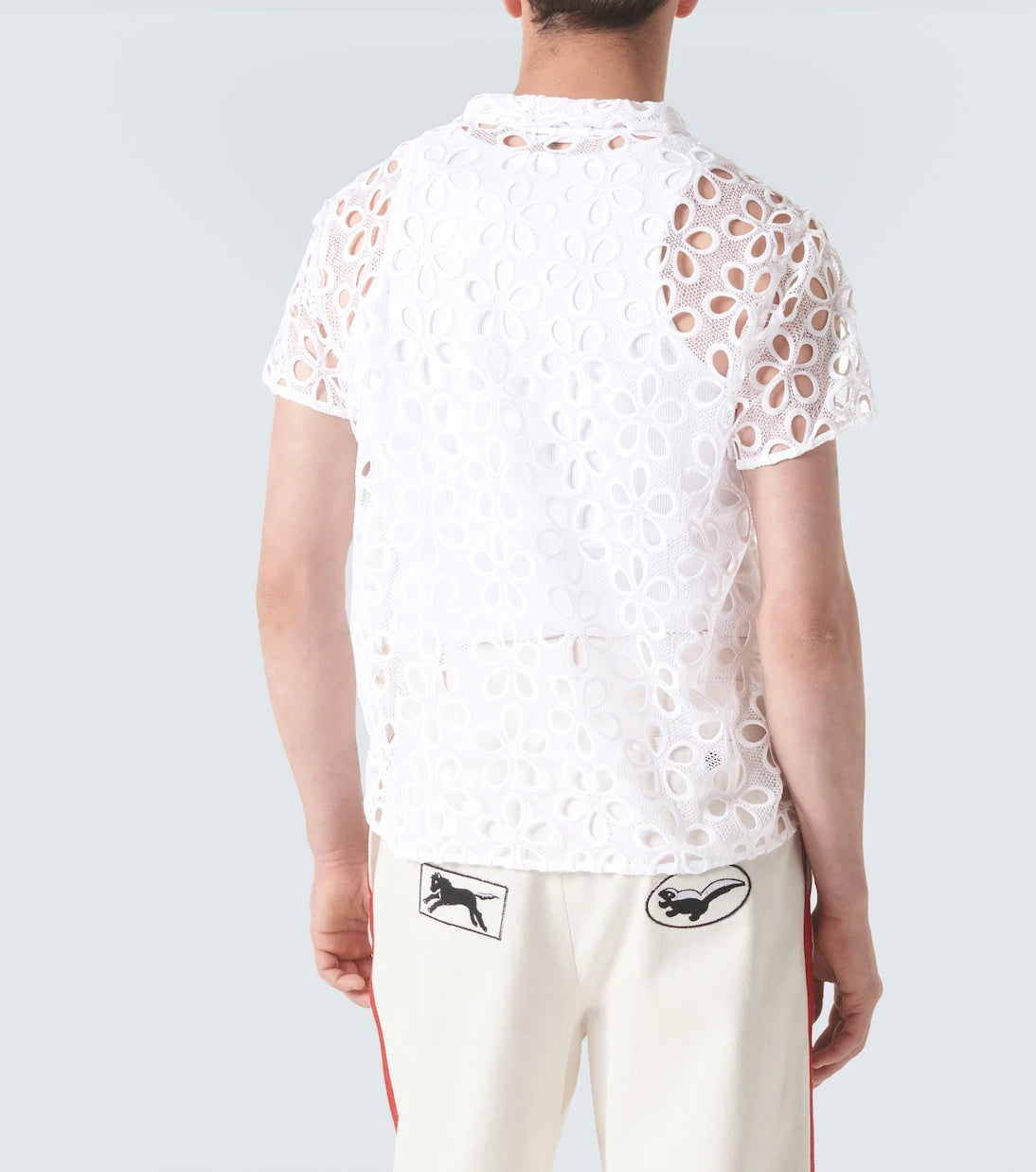Bode - Primrose floral lace shirt