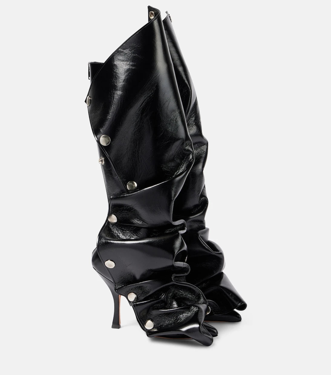 Y/Project - Snap 100 leather knee-high boots