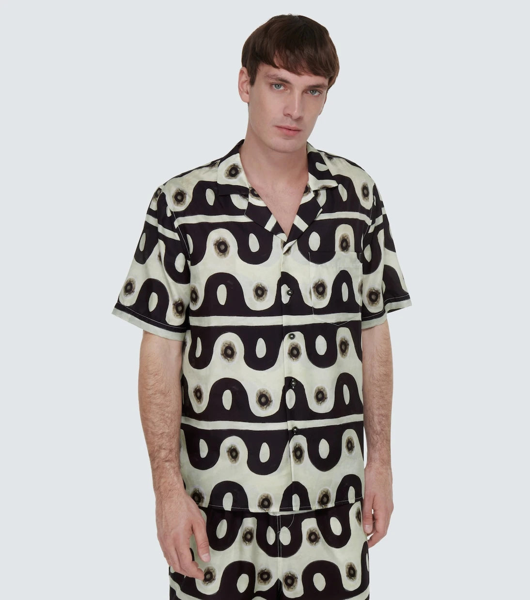Commas - Printed bowling shirt
