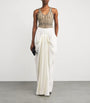 Stella McCartney Ivory Satin Crystal Maxi Dress