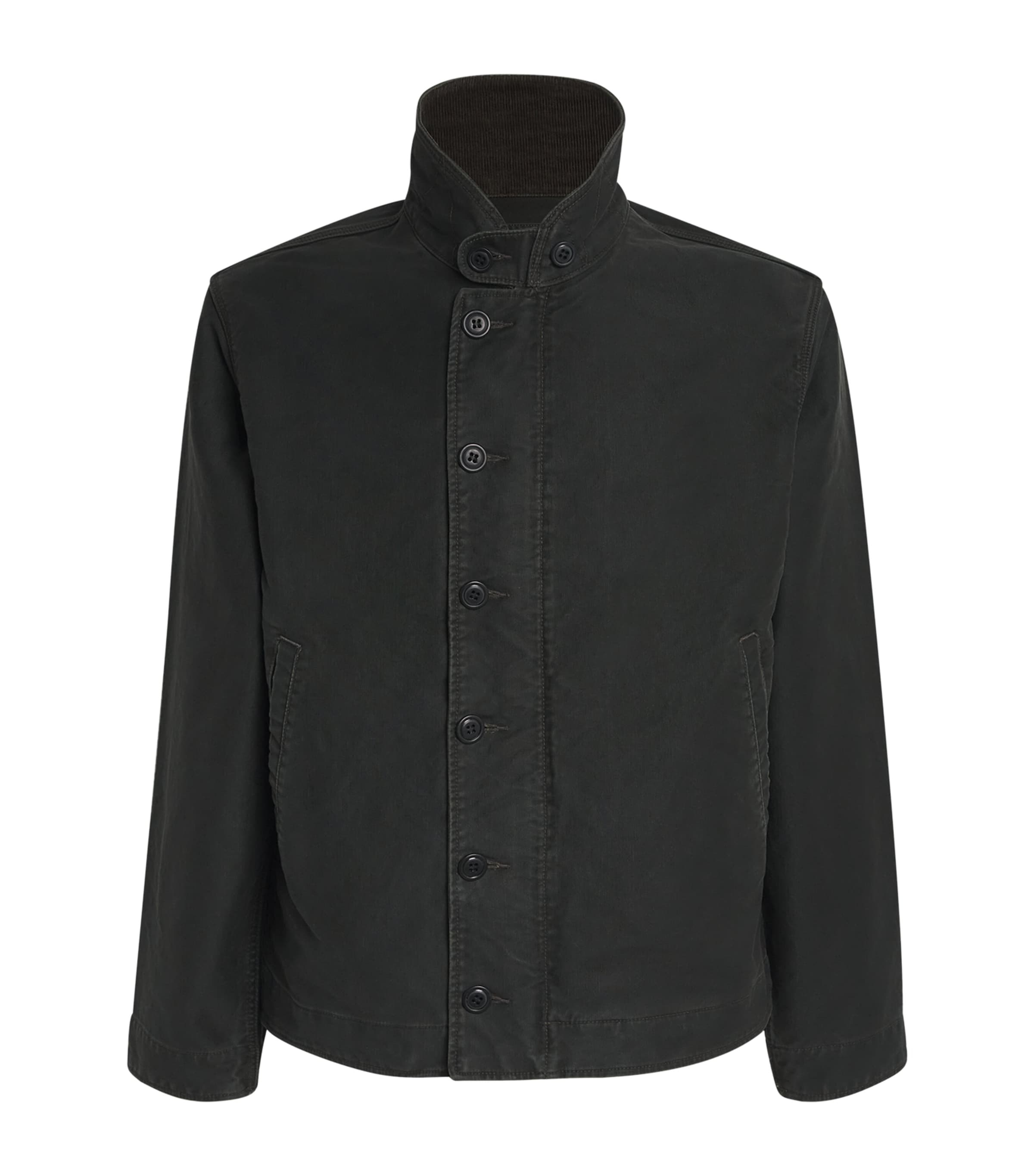 Ralph Lauren Collection Black Double RL Cotton N-1 Deck Jacket