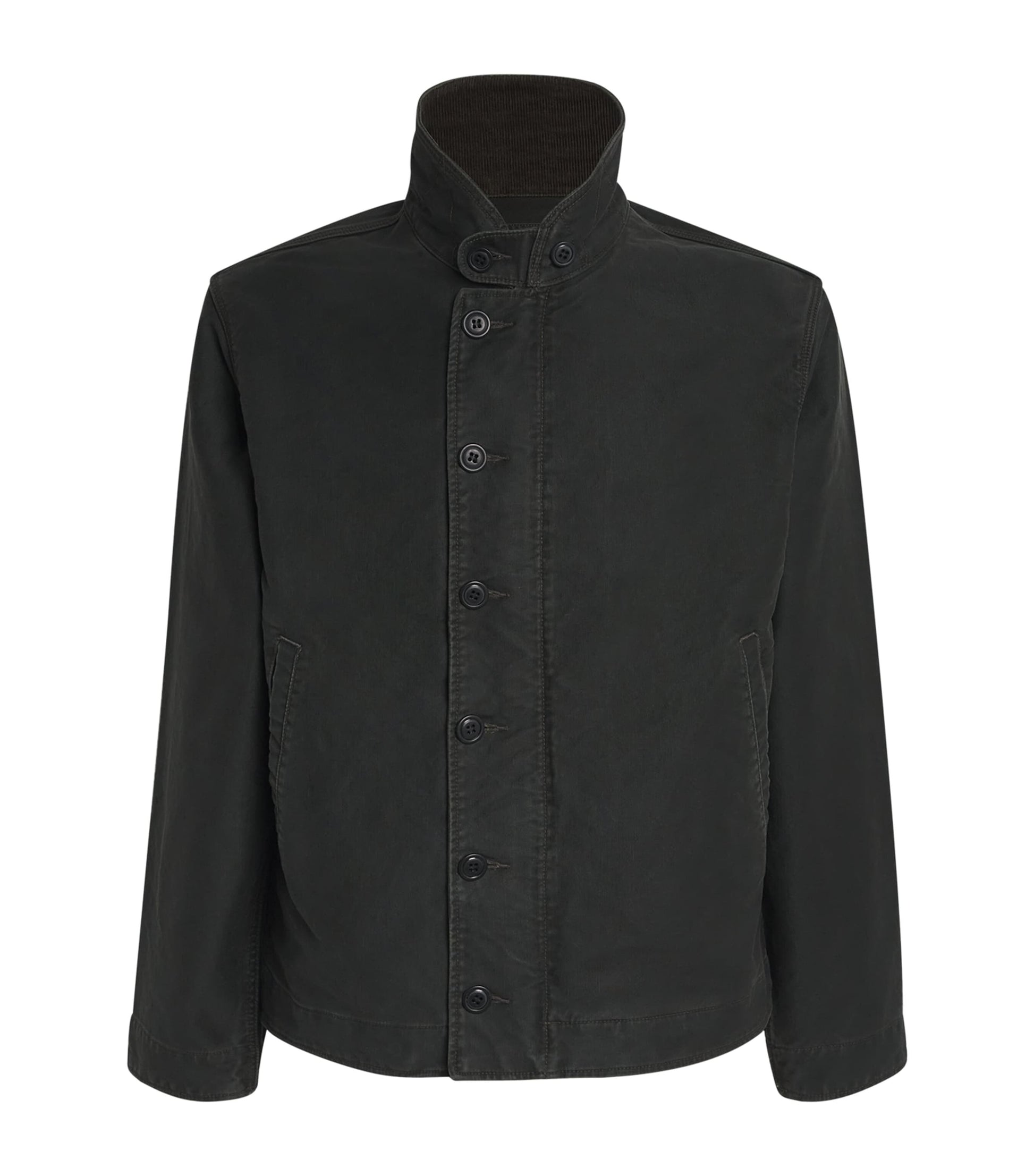 Ralph Lauren Collection Black Double RL Cotton N-1 Deck Jacket