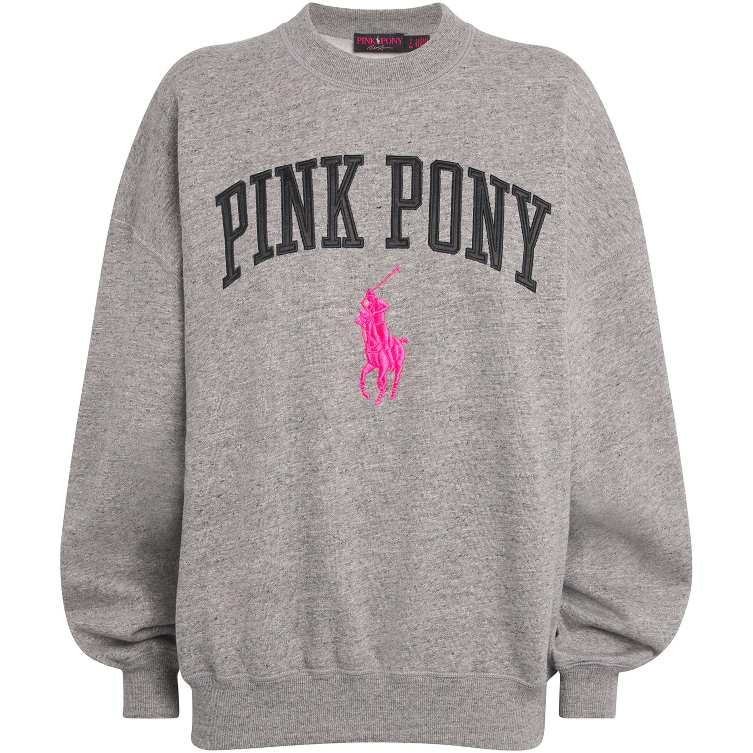 Cotton-Blend Pink Pony Sweatshirt