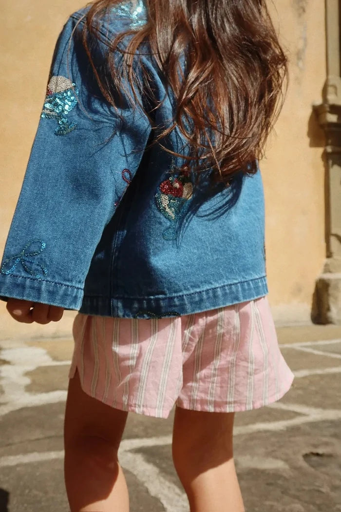 Konges Sløjd çocuklar için pamuklu kısa şort 3’lü ASLI SHORTS GOTS