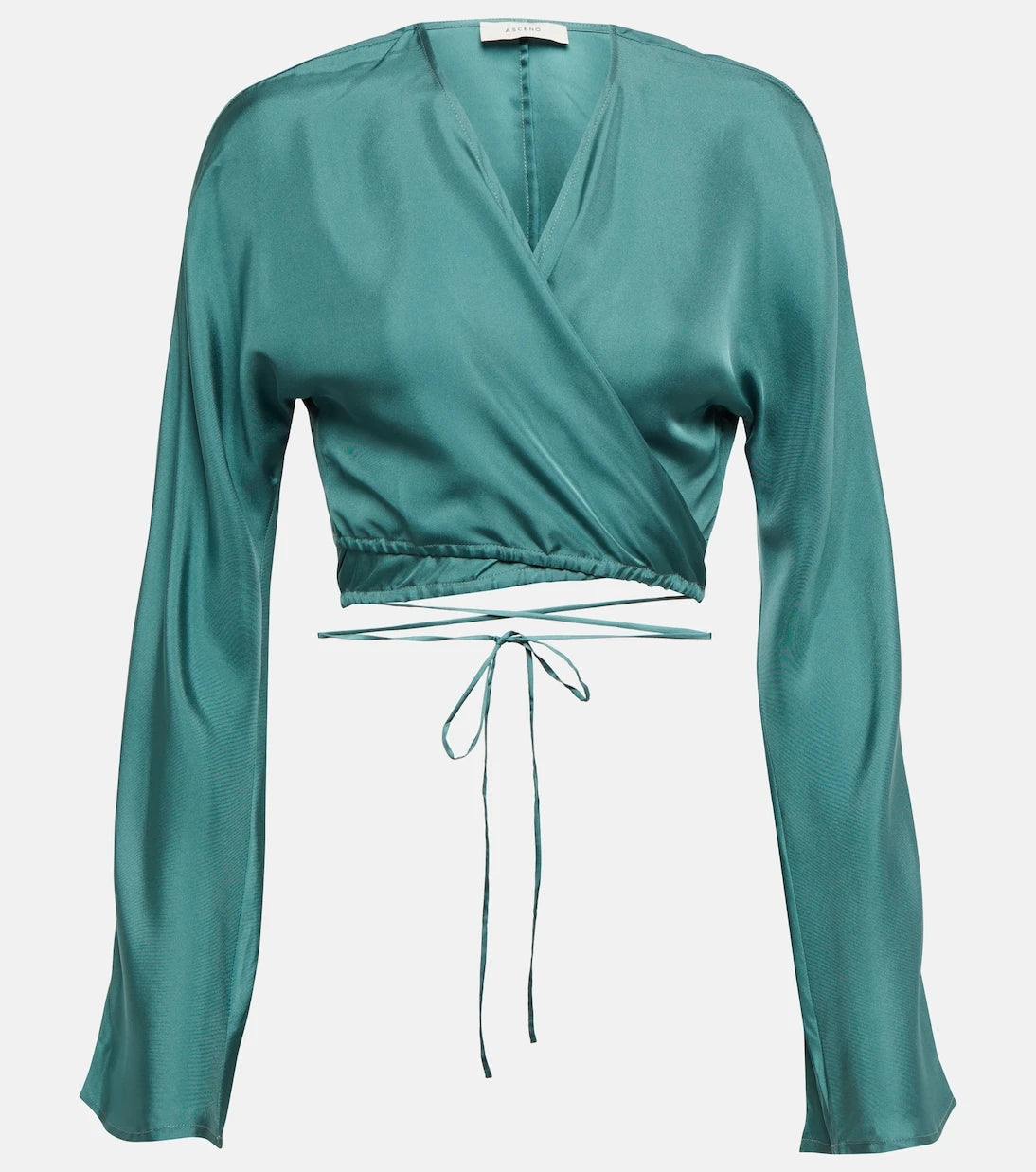 Asceno - St. Tropez silk twill wrap top