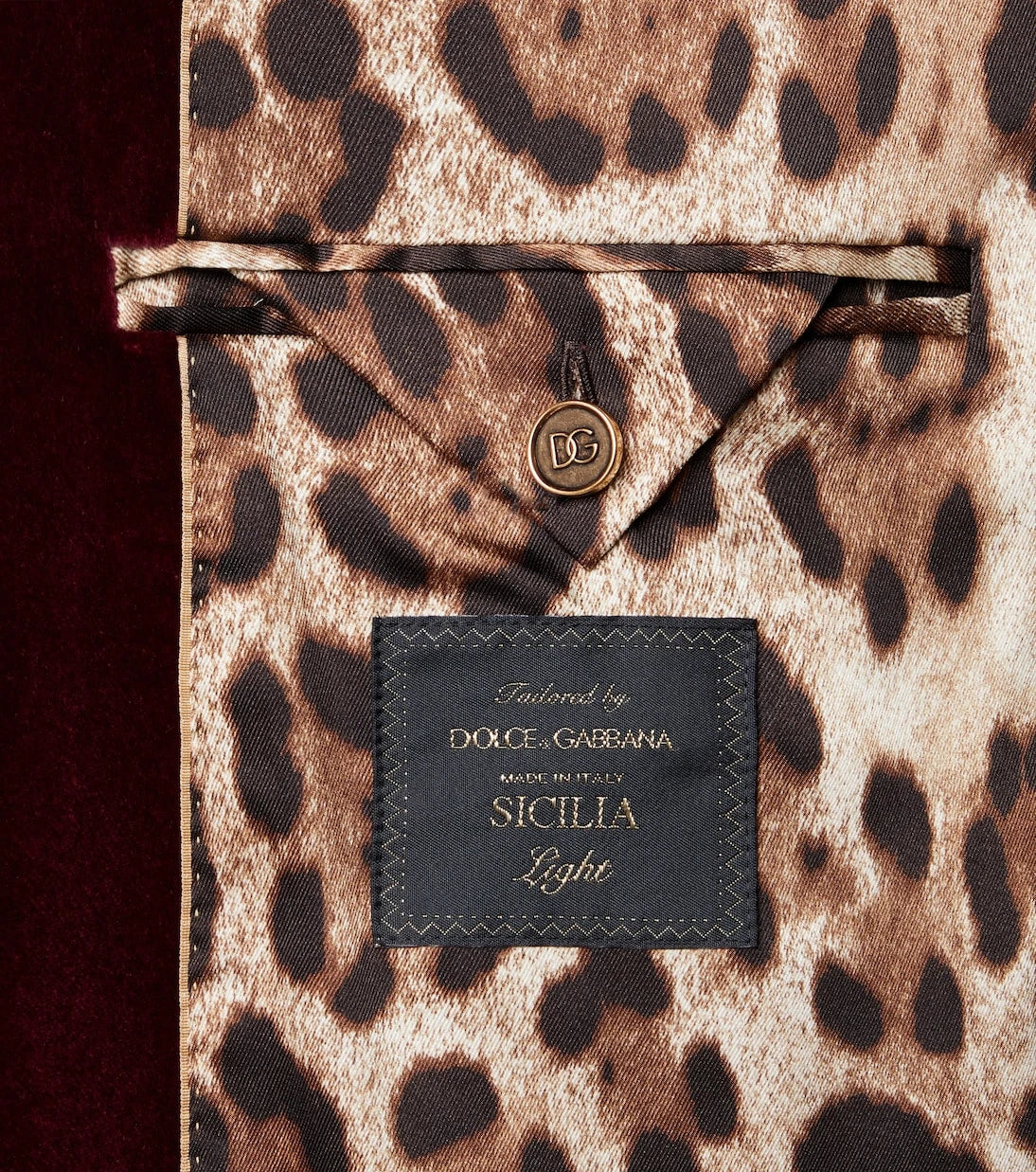 Dolce&Gabbana - بليزر من القطن المخملي مزدوج الصدر