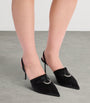 Balmain Satin Pierced Slingback Heeled Mules 75