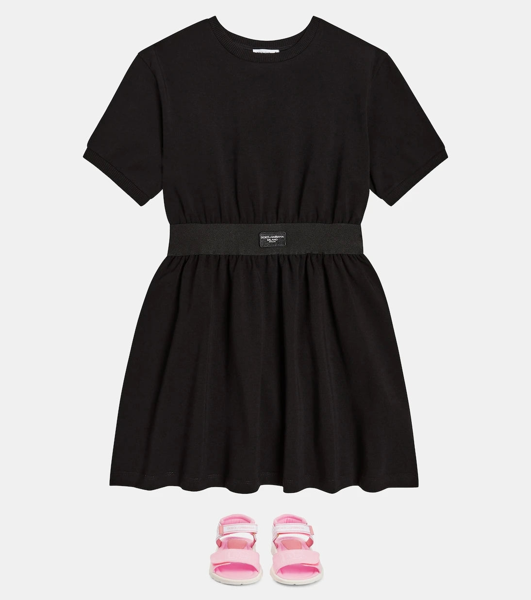 Dolce&Gabbana Kids - Cotton-blend jersey dress