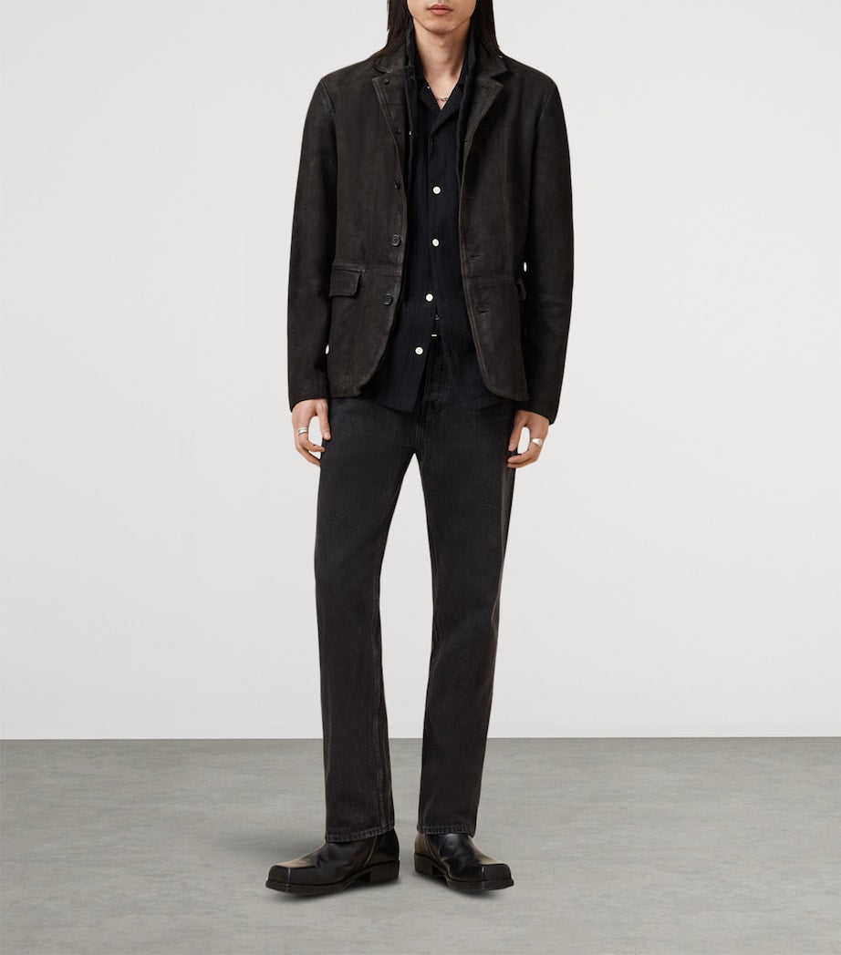 Leather Survey Blazer ANTHRACITE GREY