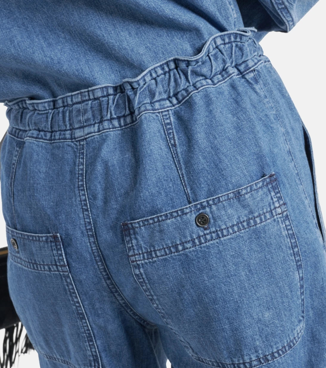 Marant Etoile - بنطلون جينز كارغو Ivy بقصة متوسطة الارتفاع