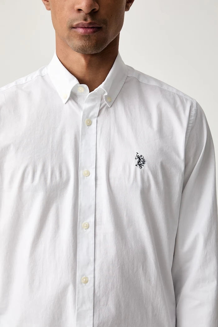 U.S. Polo Assn. Erkek Pamuk Gömlek STRETCH COTTON POPLIN
