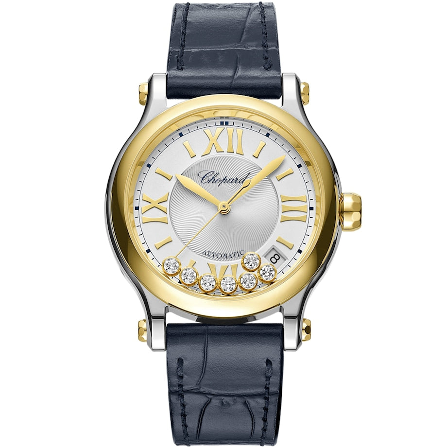 Yellow Gold, Stainless Steel and Diamond Happy Sport Watch 36mm