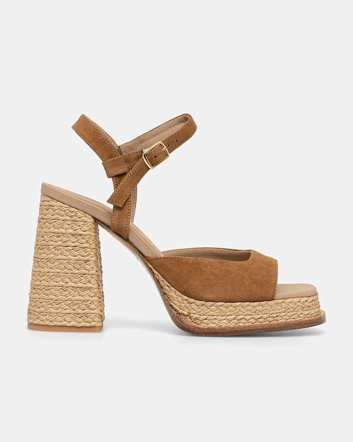 Souliers Martinez сандали с дебел ток от велур GRACIA