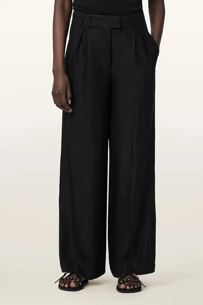 AllSaints geniş paça kadın keten pantolon CHARLEY