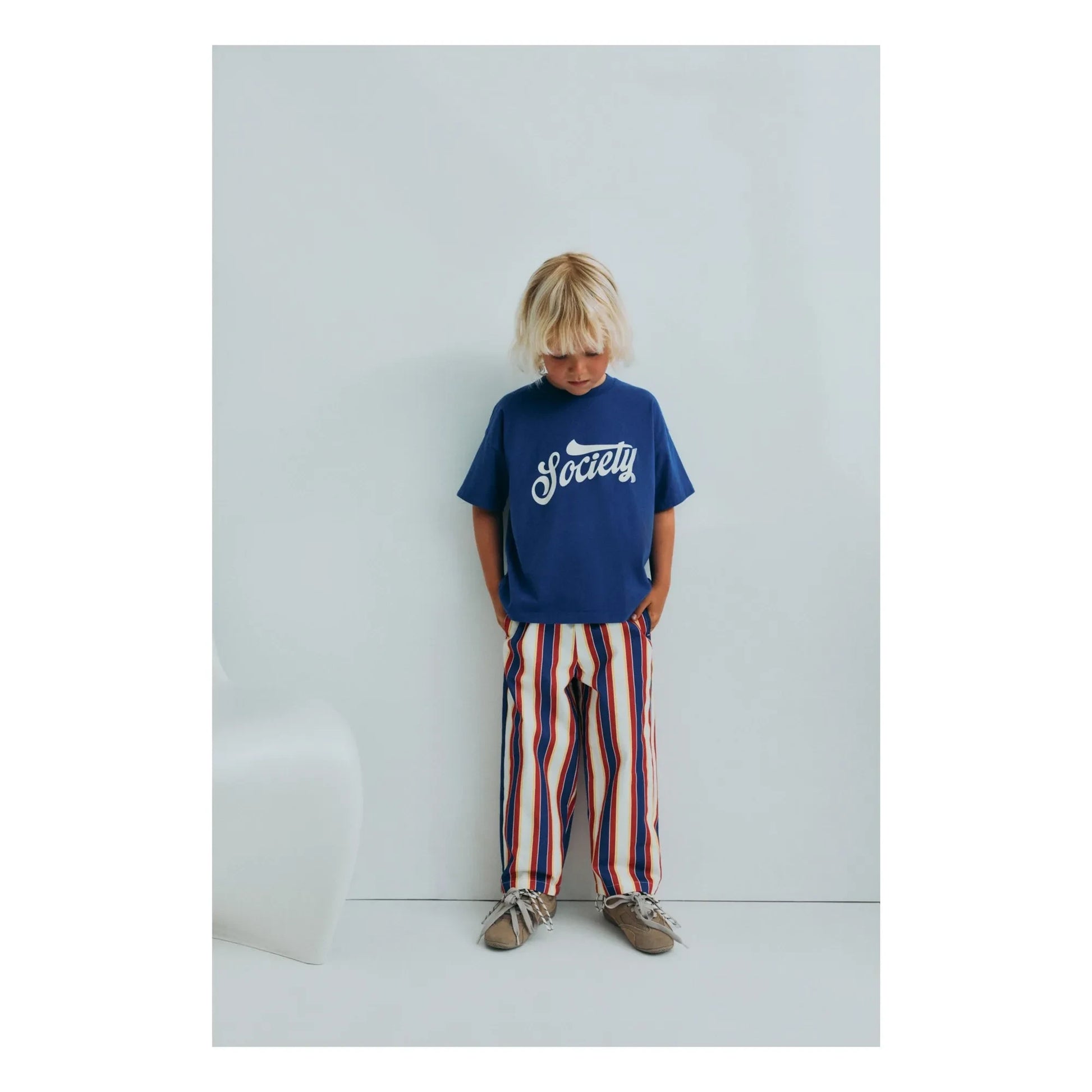 the new society - Striped Gorse Cord Pants | Red