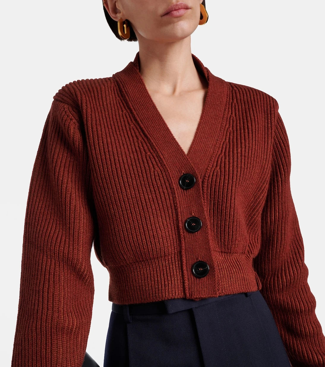 Victoria Beckham - Cropped wool-blend cardigan