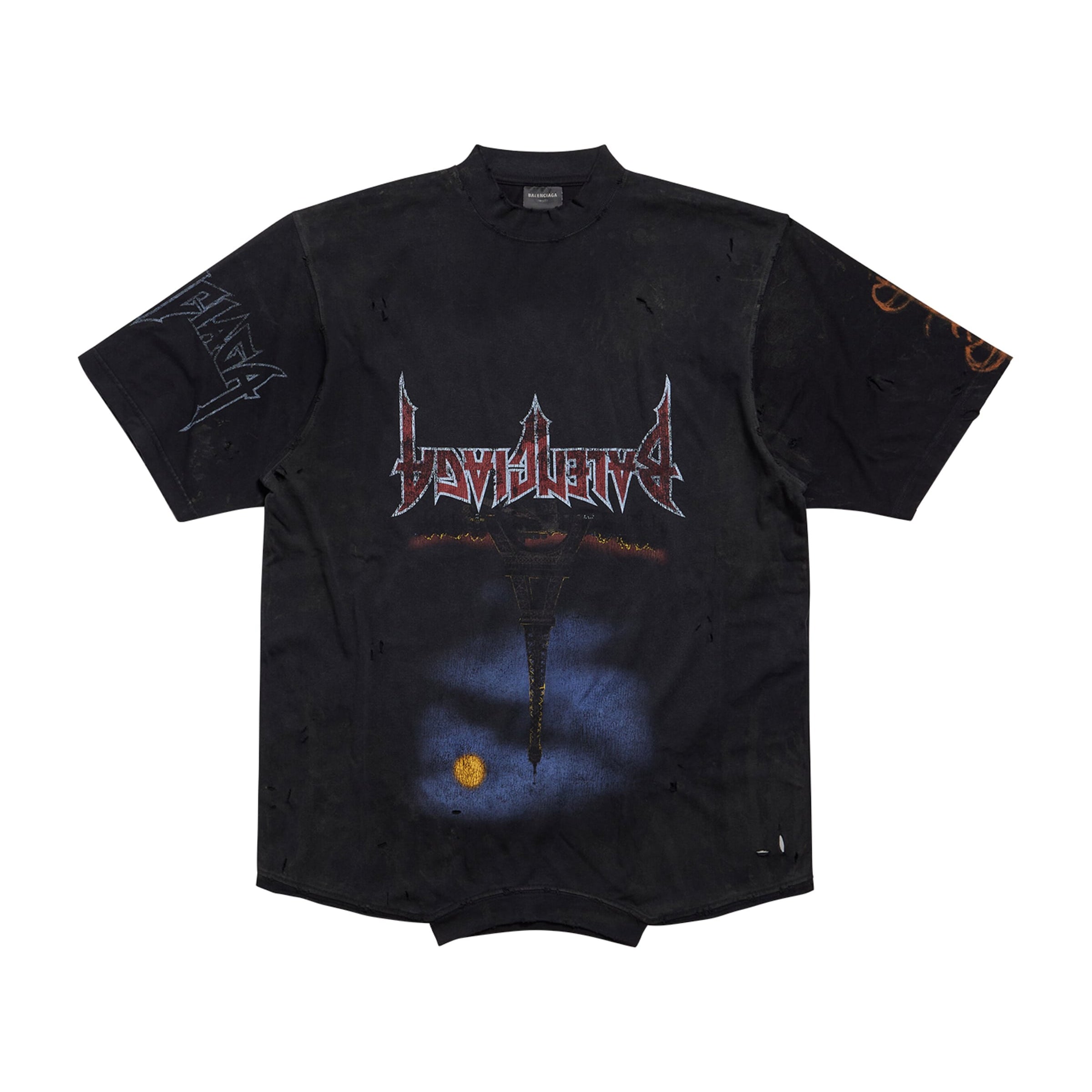 Balenciaga Paris Moon Upside-Down T-Shirt