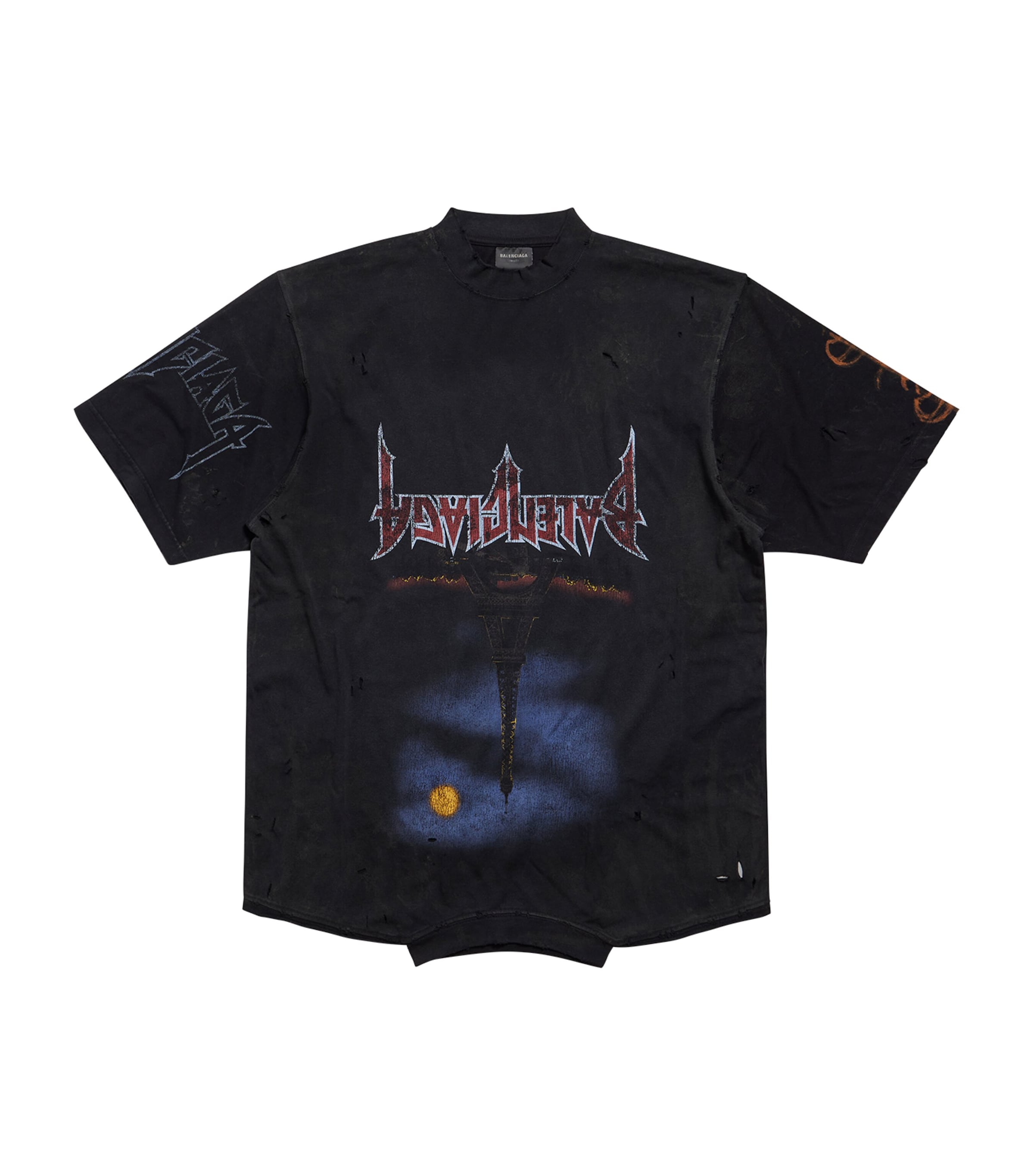 Balenciaga Paris Moon Upside-Down T-Shirt