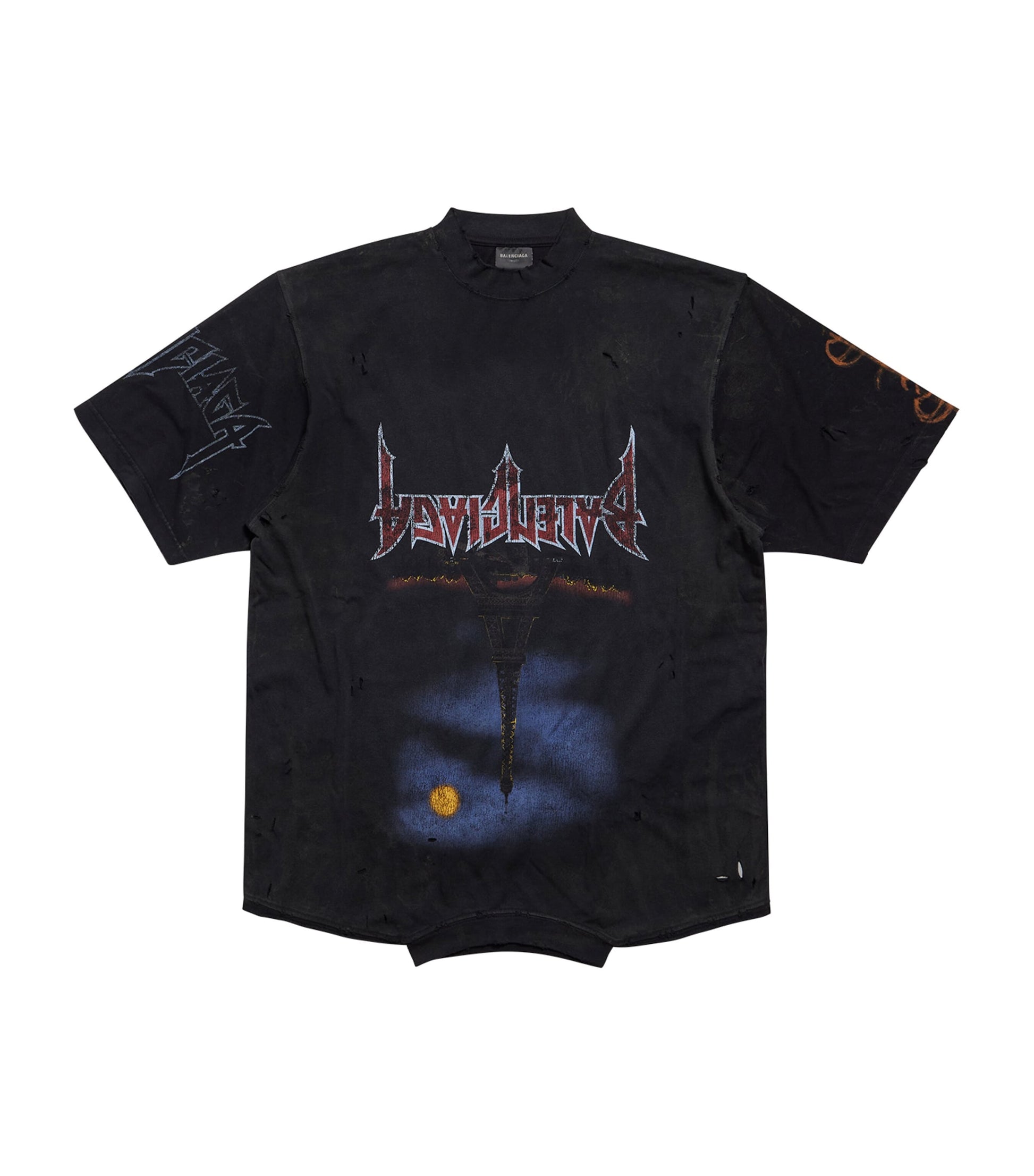 Balenciaga Paris Moon Upside-Down T-Shirt