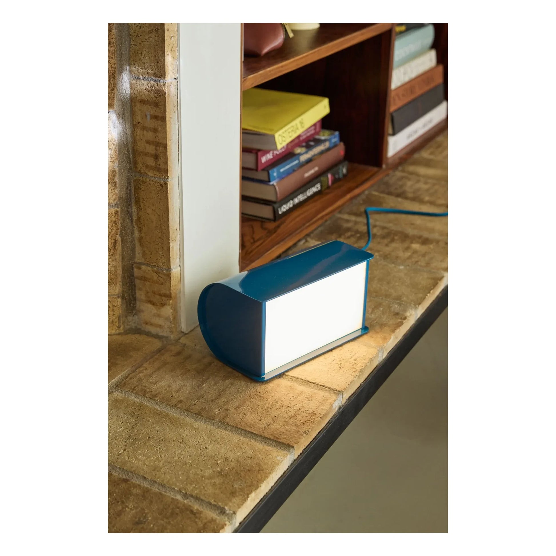 Hübsch - Book table lamp | Petrol blue