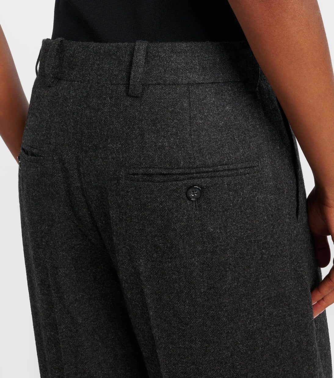 Toteme - High-rise flannel wide-leg pants