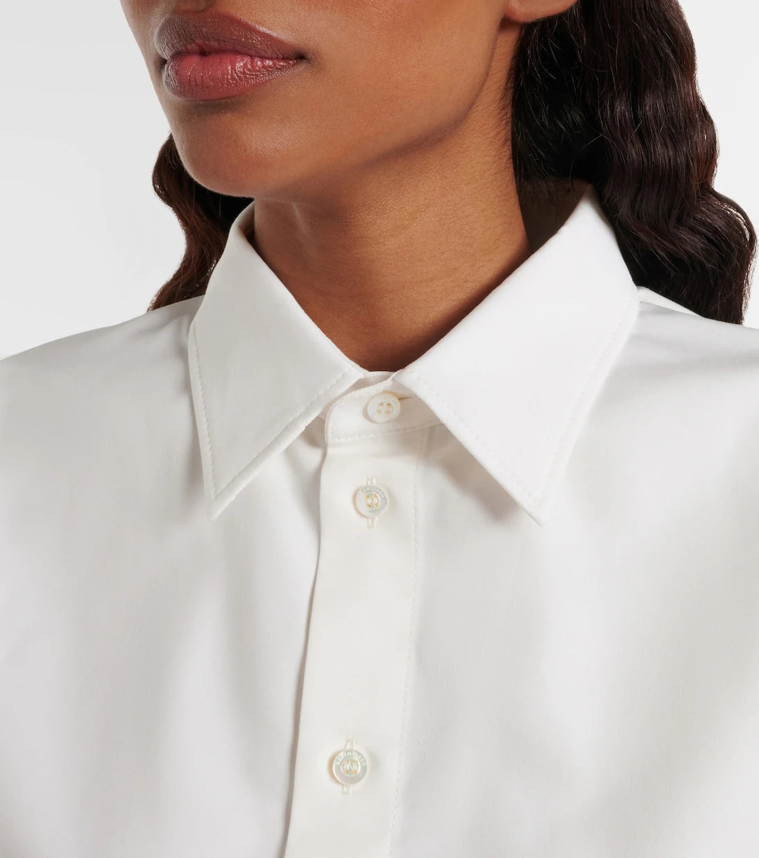 Balenciaga - Cropped cotton and silk poplin shirt
