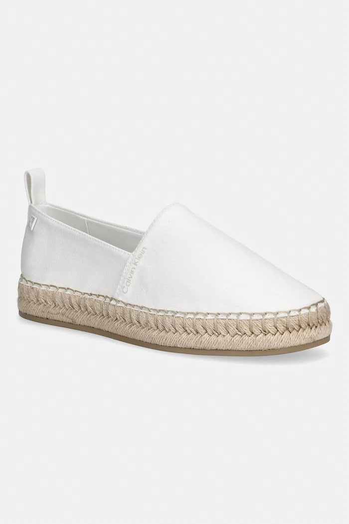 Calvin Klein еспадрили дамски OBLIQUE ESPADRILLE CANVAS