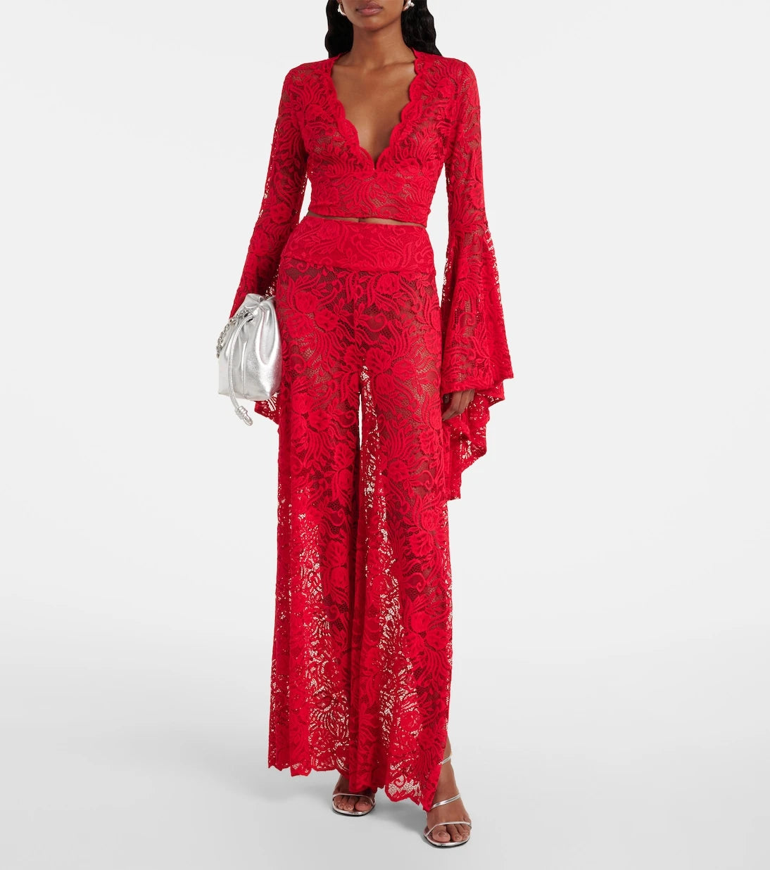 Alexandra Miro - Paloma lace wide-leg pants