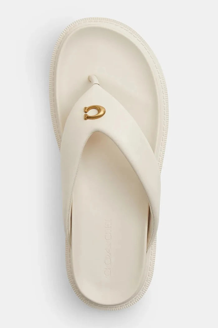 Coach джапанки дамски от кожа Brynn Leather Thong Sandal
