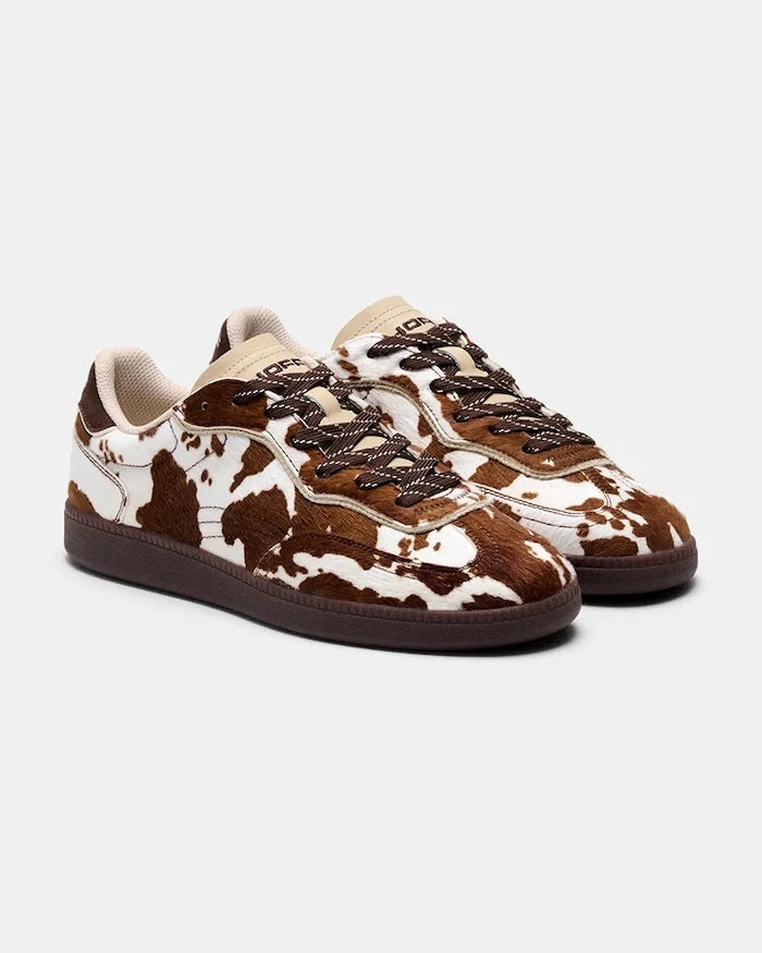 Hoff PARK PRINT BROWN kadın deri sneaker
