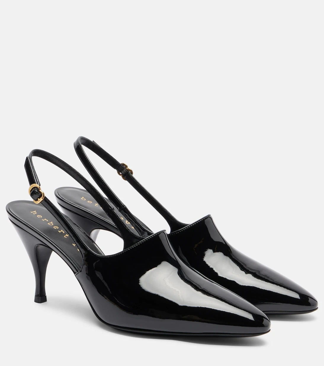 Herbert Levine - حذاء Slingback بكعب عالي من جلد الباتنت