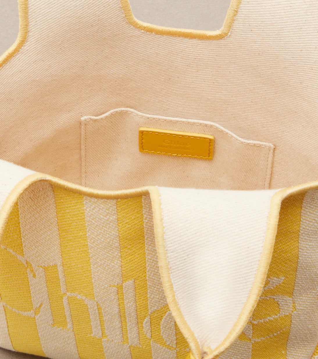 Chloé - Chloé Stripy Mini jacquard top-handle bag