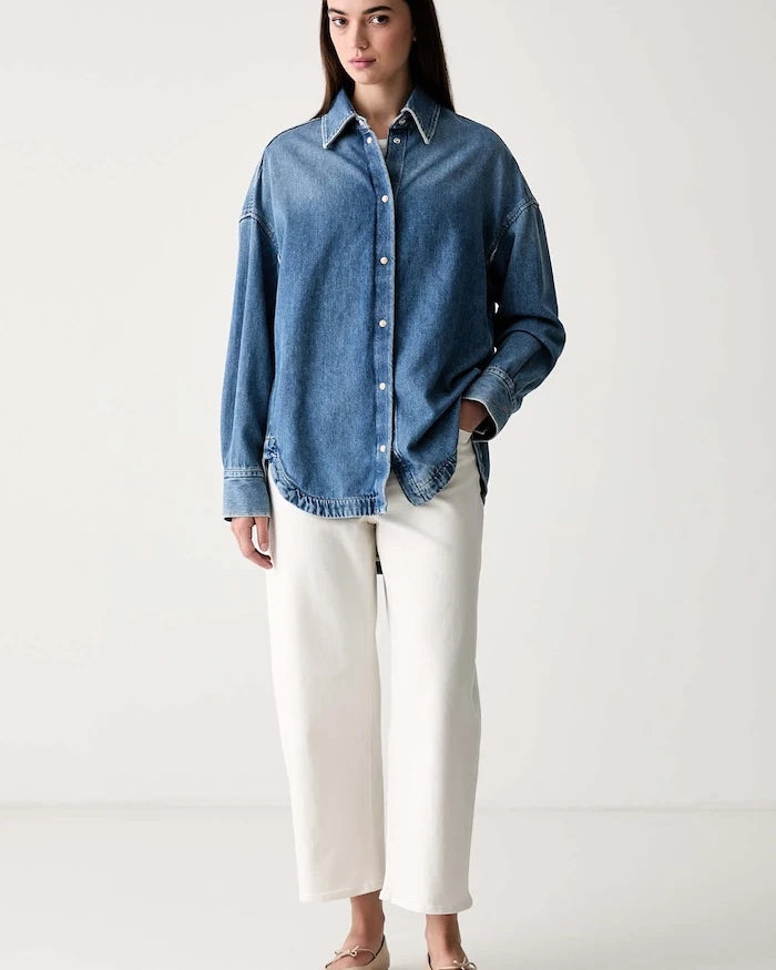 BOSS Orange Kadın Denim Gömlek C_OVERSHIRT 4.0