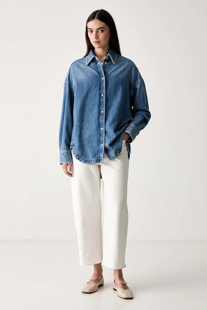 BOSS Orange Kadın Denim Gömlek C_OVERSHIRT 4.0