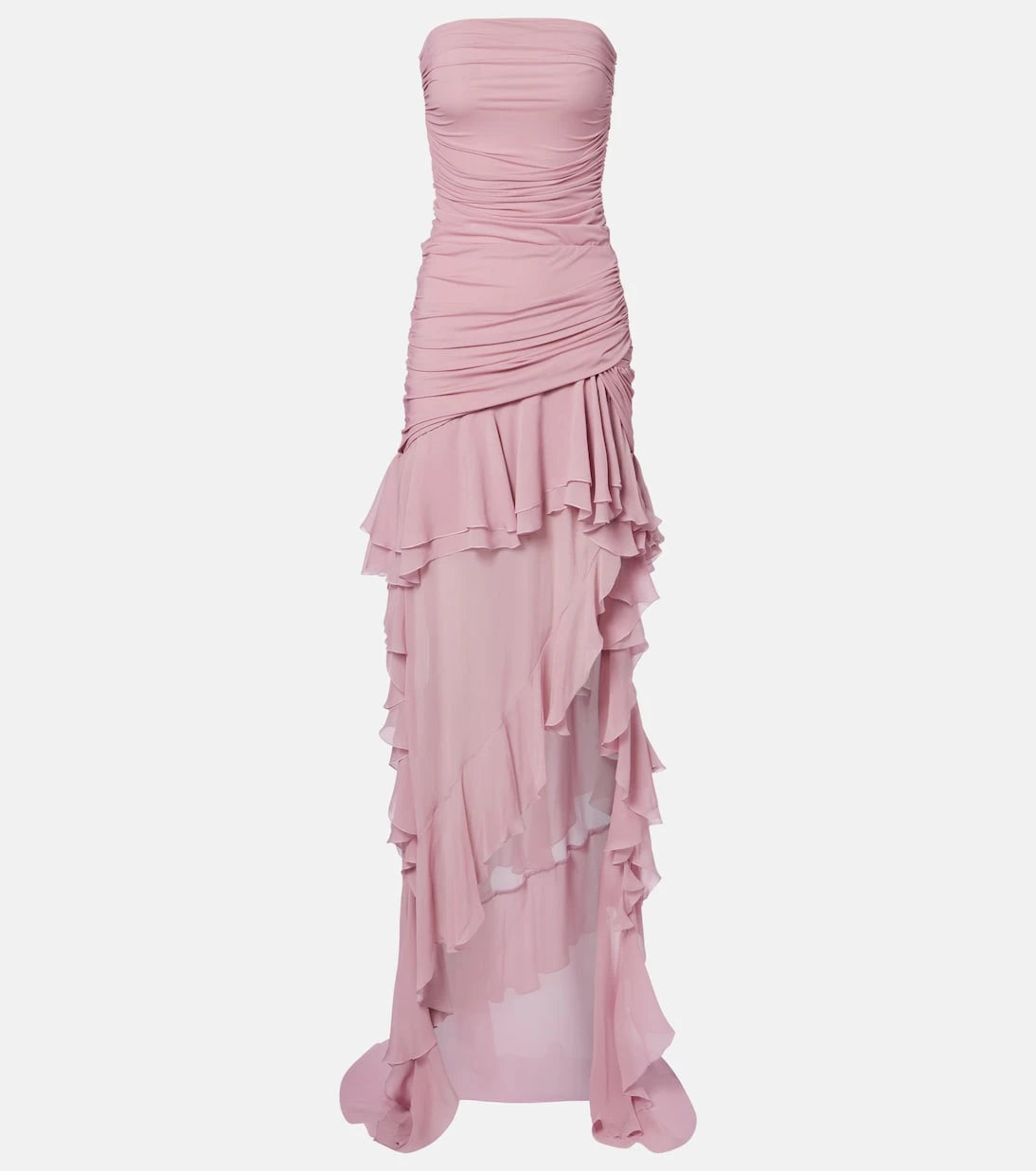 Blumarine - Asymmetric ruffled georgette gown