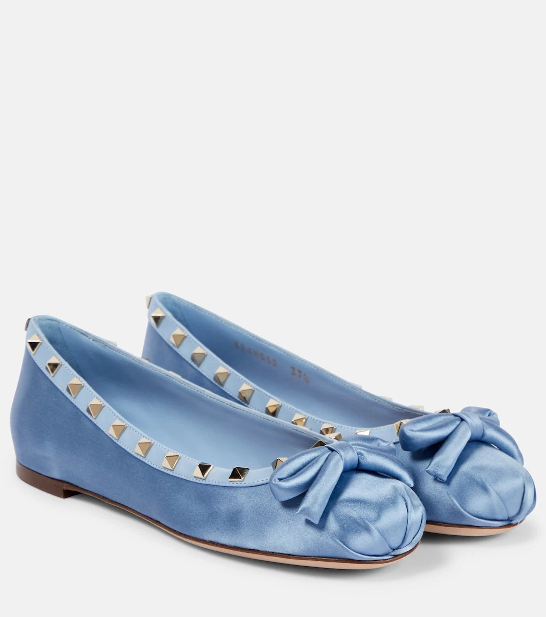 Valentino Garavani - Rockstud satin ballet flats