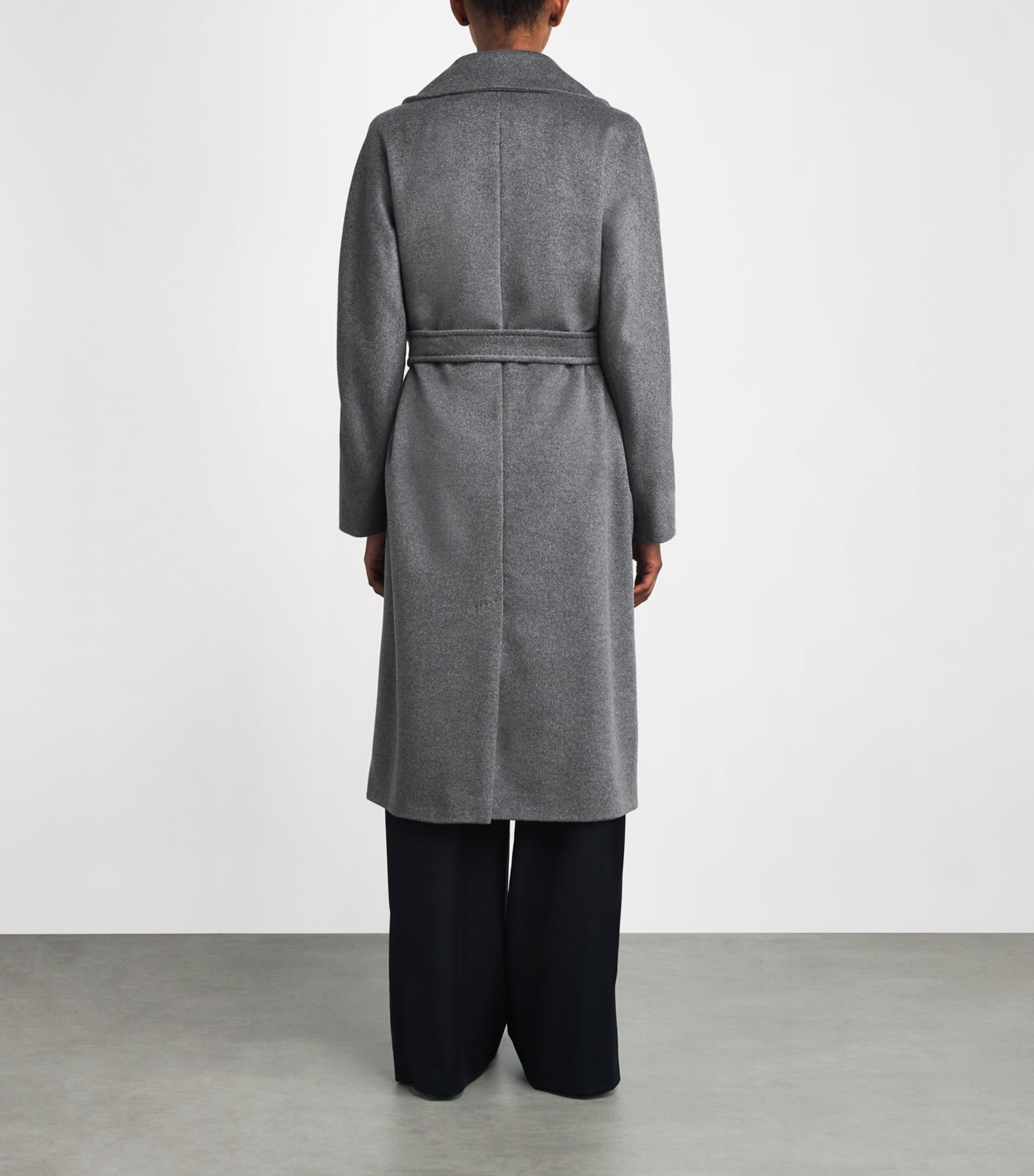 Grey Virgin Wool Overcoat
