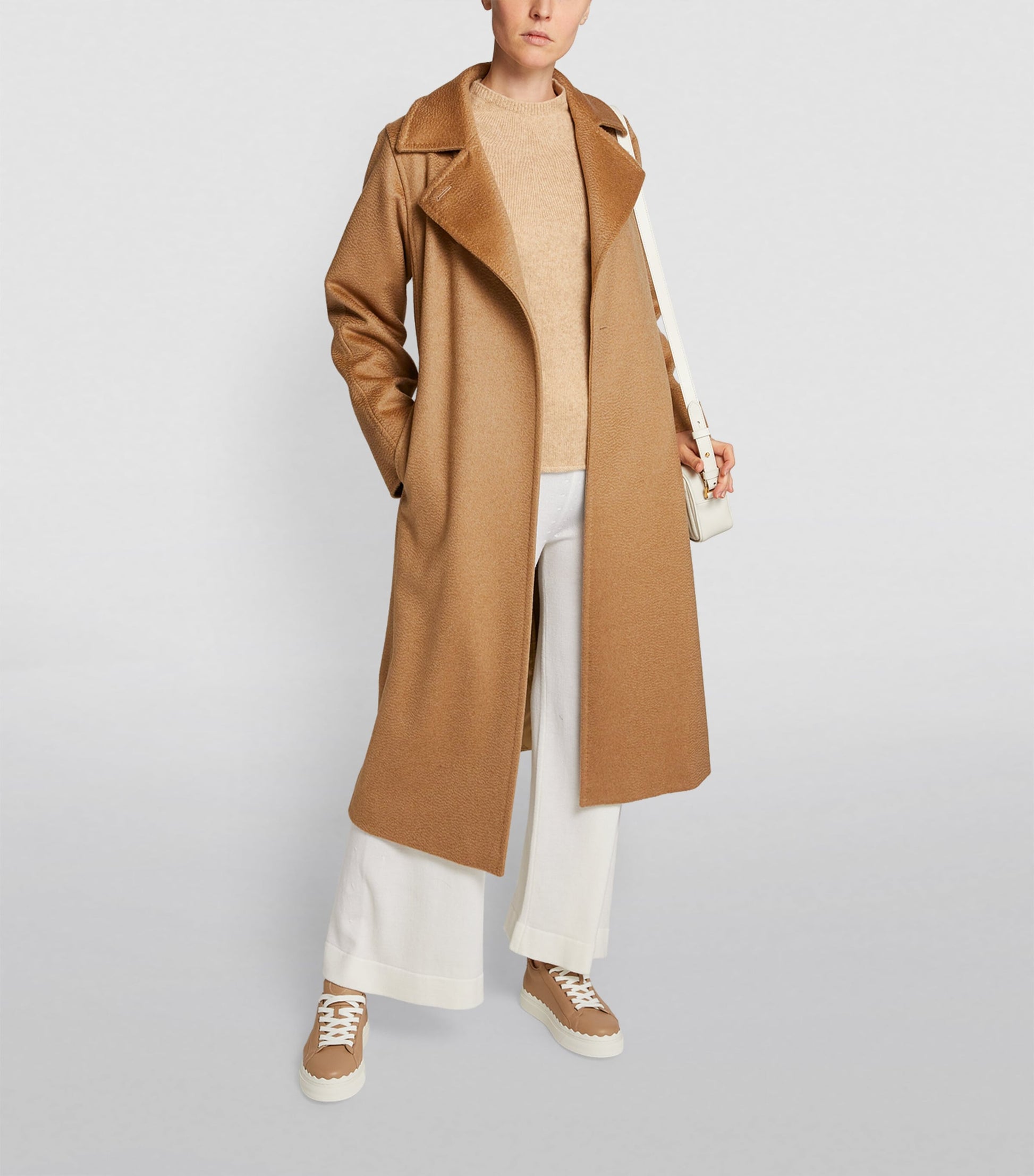 Max Mara Beige Manuela Belted Coat