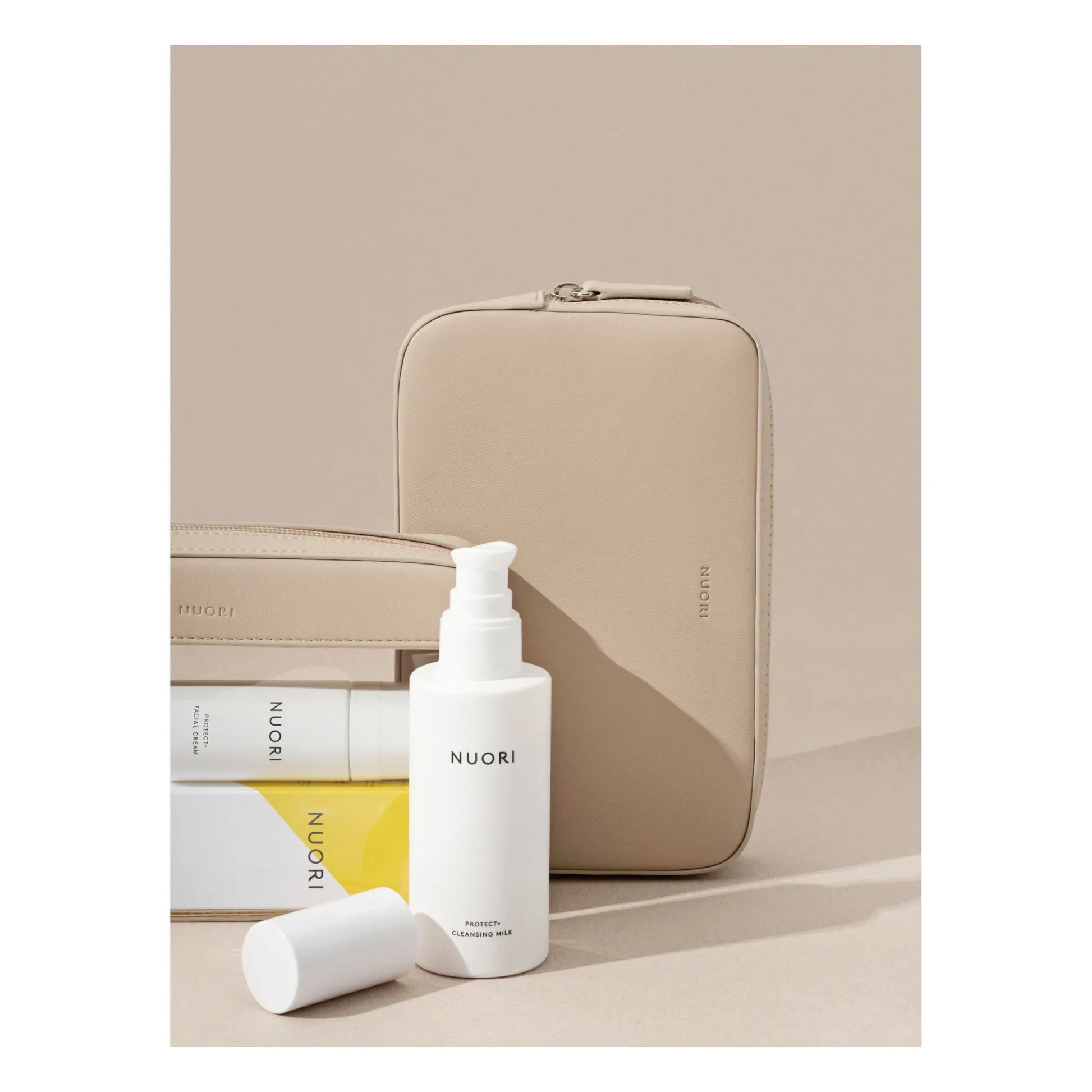 Nuori - Sideway Toiletry Bag Set | Nude